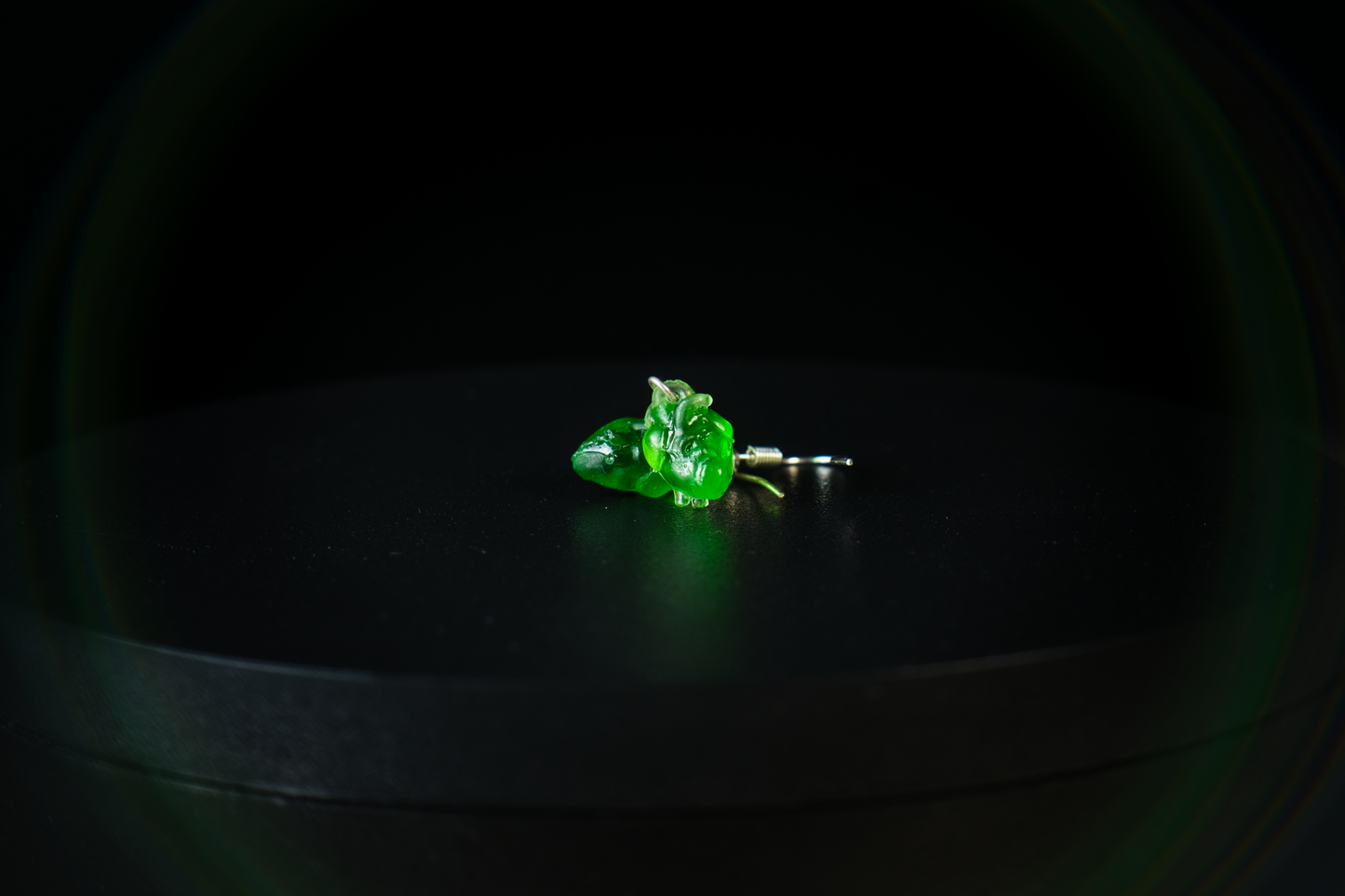 HEART Earrings in Gravity-Green