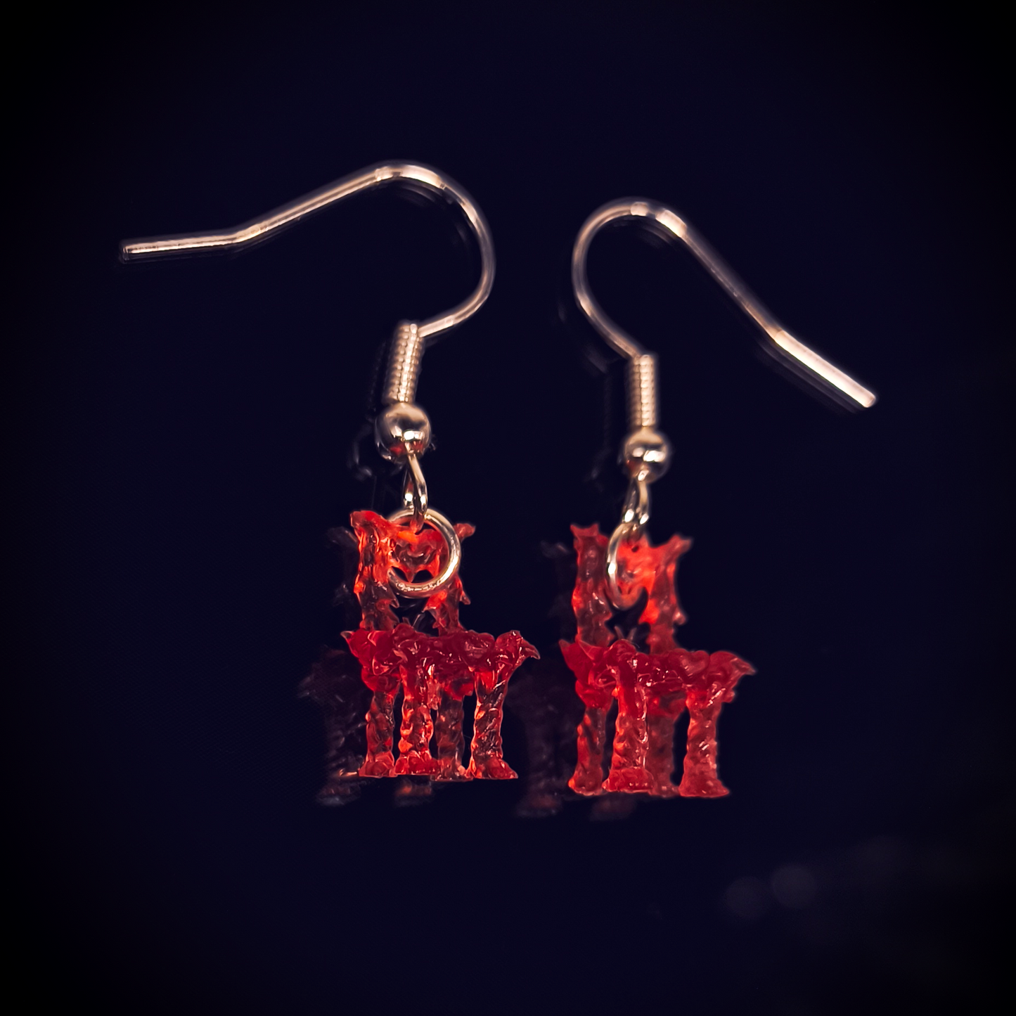 HEART CHAIR Earrings in Cosmic-Red