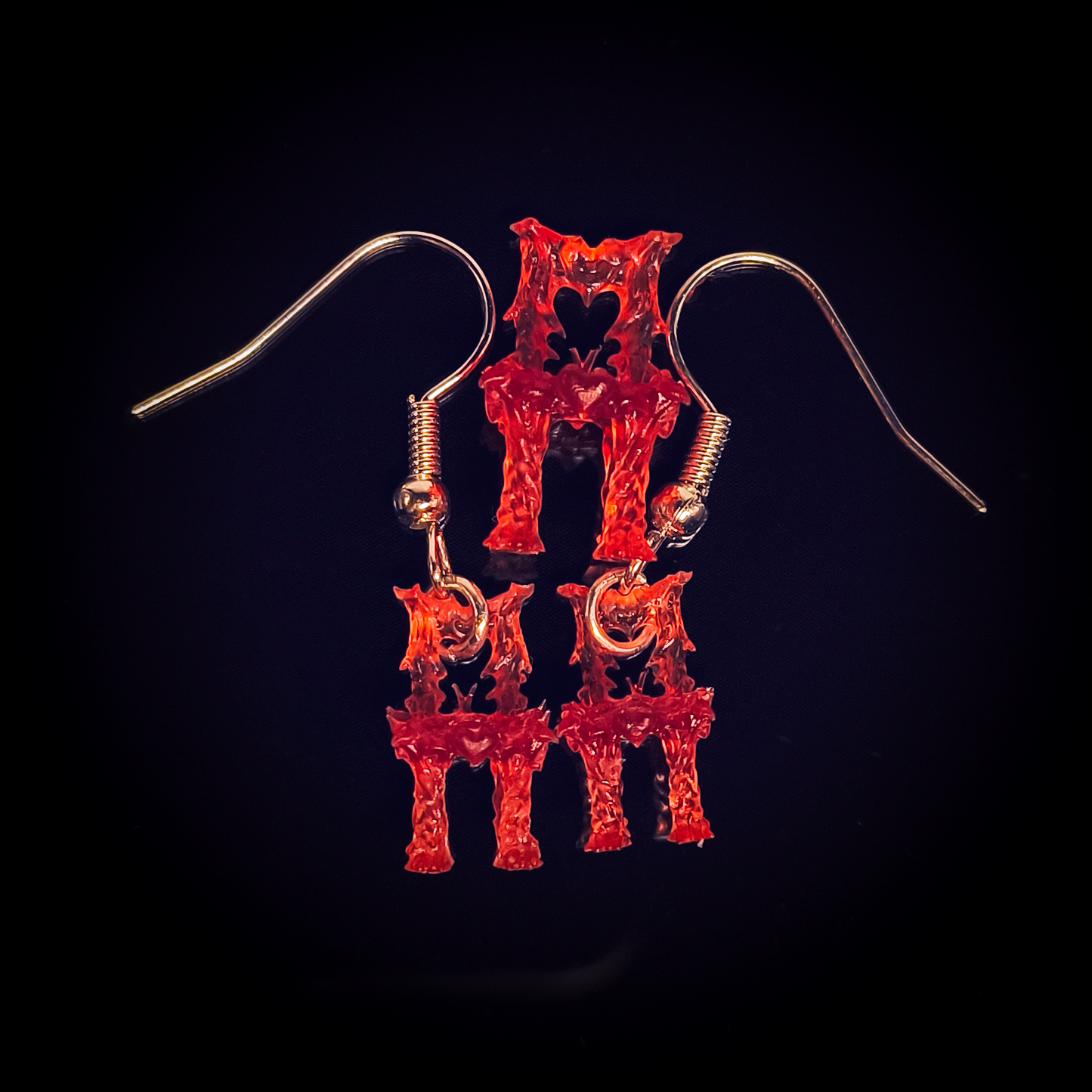 HEART CHAIR Earrings in Cosmic-Red
