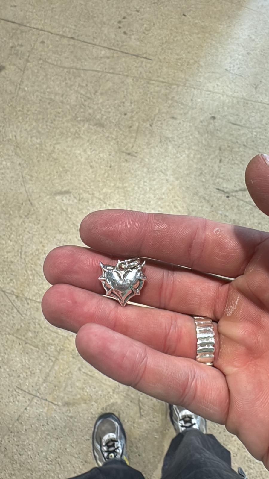 COSMIC HEART Pendant Necklace in 925 Silver